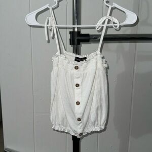 White adjustable tank top